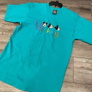 Vintage Embroidered Mickey Mouse T Shirt